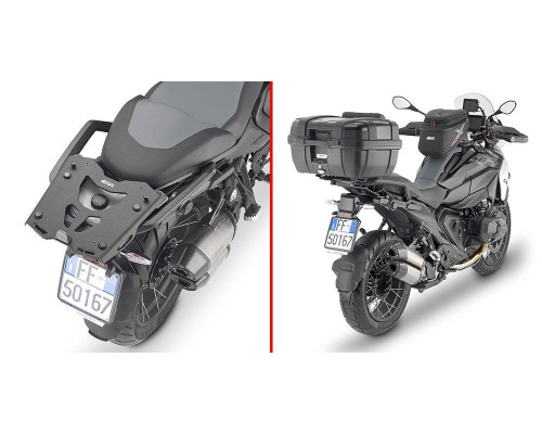 Givi, Стелаж для центрального кофра, алюмінієва плита Monokey, BMW R 1300 GS, 2024, сріблястий