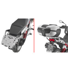 Givi, Стелаж kufra центрального, алюмінієва плита Monokey, Moto Guzzi V85TT, 24, чорний