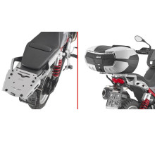 Givi, Стелаж kufra центрального, алюмінієва плита Monokey, Moto Guzzi V85TT, 24, чорний