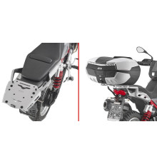 Givi, Стелаж kufra центрального, алюмінієва плита Monokey, Moto Guzzi V85TT, 24, чорний