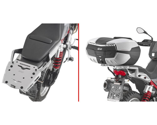 Givi, Стелаж kufra центрального, алюмінієва плита Monokey, Moto Guzzi V85TT, 24, чорний