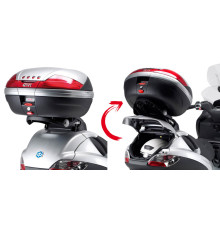 Givi MP3 Стійка для центрального кофра з пластиною Monokey Чорний