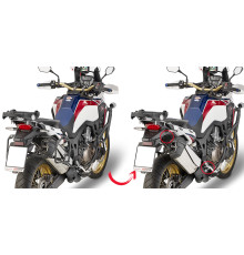 Givi, Стелаж Бічні футляри Monokey, Кофри, HONDA CRF1000L Africa Twin, 2016-2017, Чорний