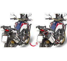 Givi, Стелаж Бічні футляри Monokey, Кофри, HONDA CRF1000L Africa Twin, 2016-2017, Чорний