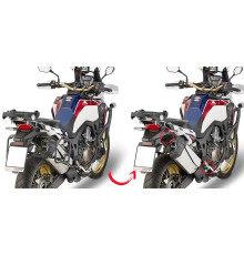 Givi, Стелаж Бічні футляри Monokey, Кофри, HONDA CRF1000L Africa Twin, 2016-2017, Чорний