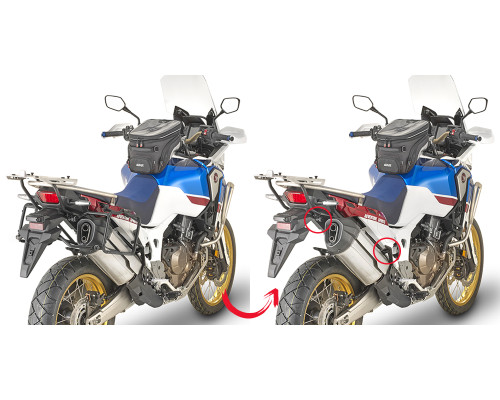 Givi CRF1000L Africa Twin Стелаж Бічні футляри Monokey Чорний