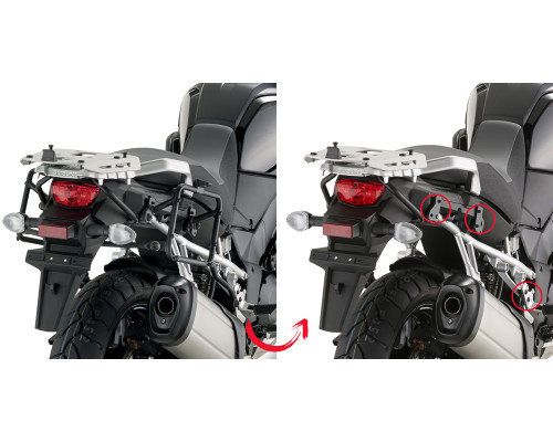Givi DL 1000 V-Strom Стійка для бокових кофрів Monokey для Suzuki (2014-2018) Чорний