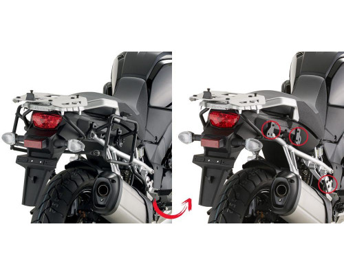 Givi DL 1000 V-Strom Стійка для бокових кофрів Monokey для Suzuki (2014-2018) Чорний