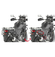 Givi DL 650 V-Strom Монокей бокові кофри Стелаж для мотоцикла Suzuki 2017-2021 чорний