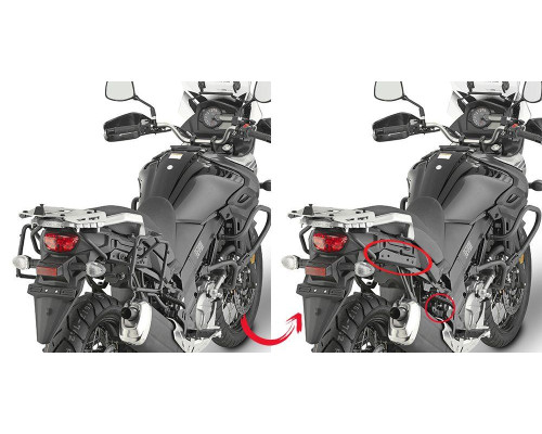 Givi DL 650 V-Strom Монокей бокові кофри Стелаж для мотоцикла Suzuki 2017-2021 чорний