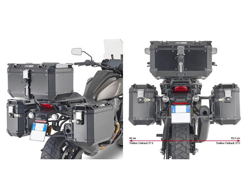 Givi One-Fit Cam Стелаж для бокових кофрів Harley Davidson Pan America 1250 (21-23) Чорний