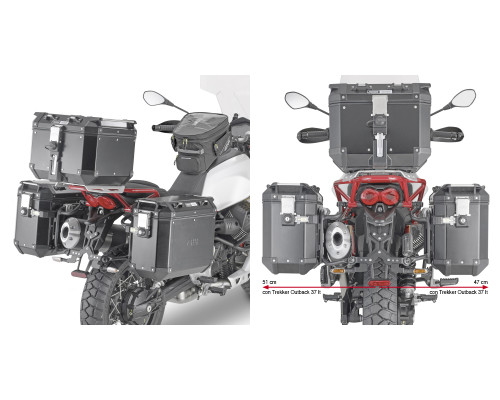 Givi One-Fit Cam Стійка для Бокових Кофрів Moto Guzzi V85 TT (2019-2022) Чорний