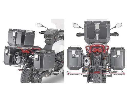 Givi One-Fit Cam Стійка для Бокових Кофрів Moto Guzzi V85 TT (2019-2022) Чорний