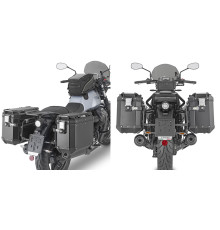 Givi, Стелаж Бічні футляри One-Fit Cam, для Moto Guzzi V7 Stone 850, 2021-2023, чорний