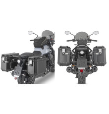 Givi, Стелаж Бічні футляри One-Fit Cam, для Moto Guzzi V7 Stone 850, 2021-2023, чорний