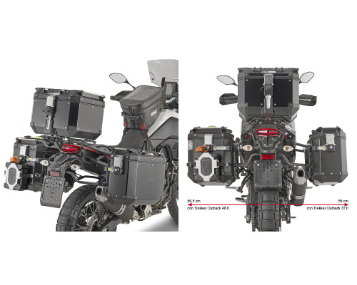 Givi, One-Fit Cam, Стелаж для бокових кофрів, для YAMAHA 700, 2019, чорний