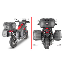 Givi, Стелаж Бічні футляри One-Fit Monokey, для Aprilia Tuareg 660, 2021-2024, чорний