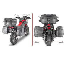 Givi, Стелаж Бічні футляри One-Fit Monokey, для Aprilia Tuareg 660, 2021-2024, чорний
