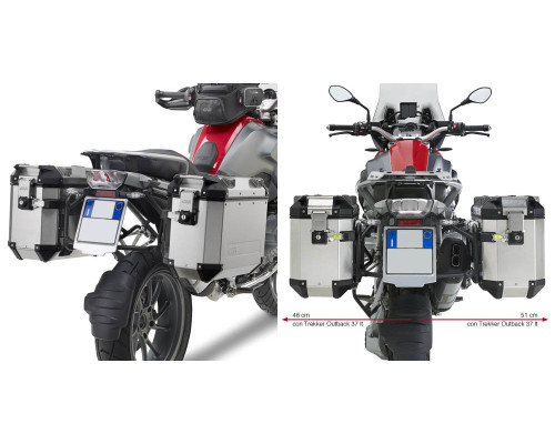Givi Outback Стійка для бокових кофрів BMW R1200GS/Adventure 2013-2017 Чорний
