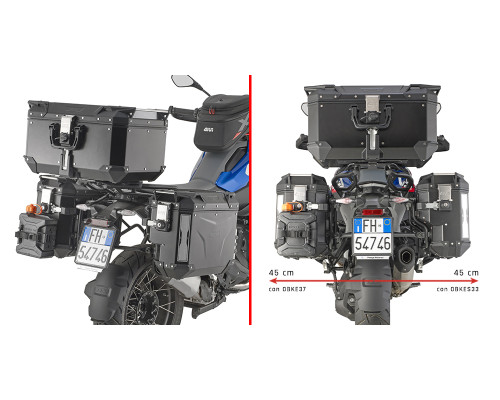 Givi Outback Evo Стійка для Бічних Кофрів BMW R 1300 GS Правий Врізаний Чорний