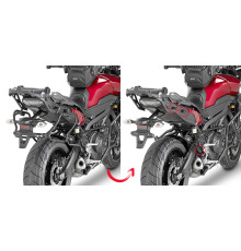 Givi, Стелаж для бокових кофрів, V35/K33, для YAMAHA MT-09 Tracer (2015-2017), чорний