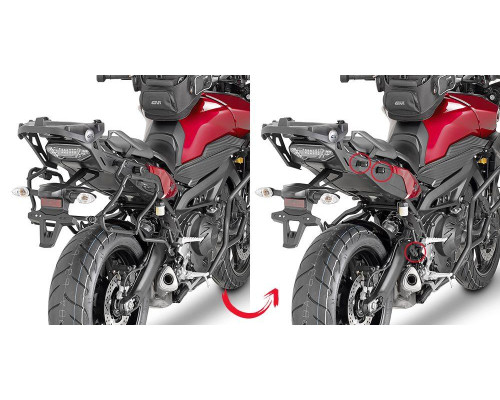 Givi, Стелаж для бокових кофрів, V35/K33, для YAMAHA MT-09 Tracer (2015-2017), чорний
