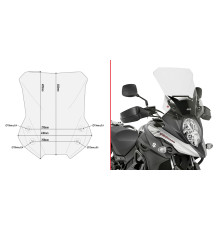 Givi Suzuki DL 650 V-Strom 2017 Вітрове Скло Прозоре
