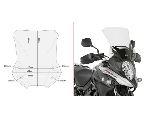 Givi Suzuki DL 650 V-Strom 2017 Вітрове Скло Прозоре