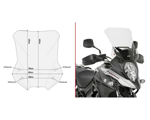 Givi Suzuki DL 650 V-Strom 2017 Вітрове Скло Прозоре
