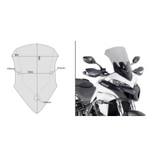 Givi скло димчасте для Ducati Multistrada 950/1200/1260 (2015-2018) мотоциклетне вітрове скло димчасте