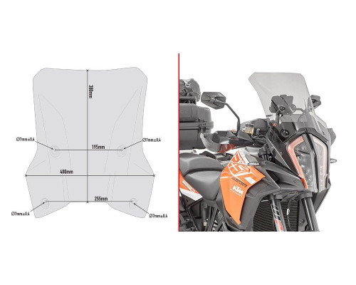 Givi KTM 1290 Super Adventure Вітрове Скло Димчасте 2017