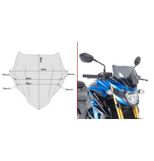 Givi скло Вітрове скло Димчасте 28x36,5 см Suzuki GSX S750 2017