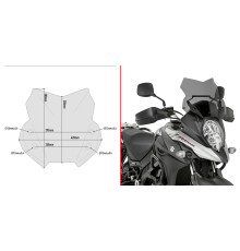 Givi DL 650 V-Strom Вітрове скло Димчасте 30x42 см для Suzuki 2017-2018