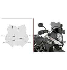Givi DL 650 V-Strom Вітрове скло Димчасте 30x42 см для Suzuki 2017-2018