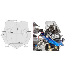 Givi скло димчасте вітрове скло 35x45 см для BMW R 1200/1250 GS/Adventure