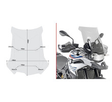 Givi скло димчасте 44 x 47 см (в x ш) - BMW F750 GS (18)