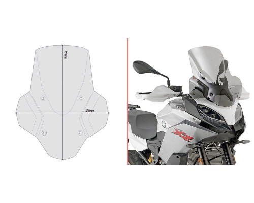 Givi F 900 XR Вітрове скло димчасте 49x43 см BMW 2020