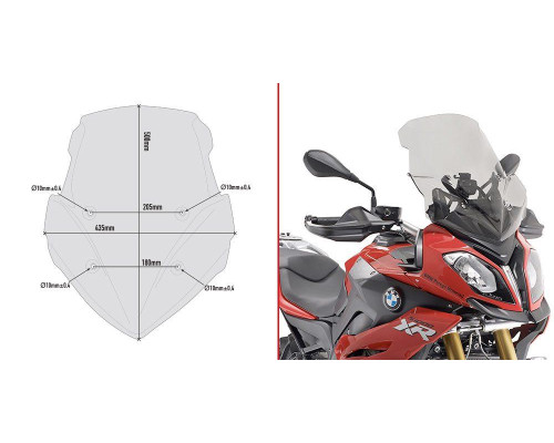 Givi скло Вітрове скло Димчасте 50x43,5 см BMW S 1000 XR 2015-2019