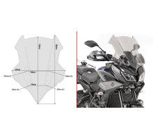 Givi Tracer 900/900 GT Вітрове скло Димчасте 55x46,5 см 2018-2020
