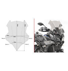 Givi Tracer 900/900 GT Вітрове скло Димчасте 55x46,5 см 2018-2020