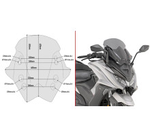 Givi Kymco AK 550 Вітрове скло Димчасте 2017