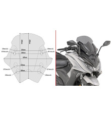 Givi Kymco AK 550 Вітрове скло Димчасте 2017
