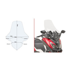 Givi Cruisym 300 Вітрове скло Прозоре 78x70,5 см