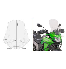 Givi, Versys-X 300, вітрове скло, прозоре, 2017-2018, для Kawasaki