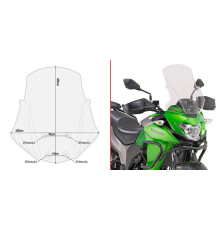 Givi, Versys-X 300, вітрове скло, прозоре, 2017-2018, для Kawasaki