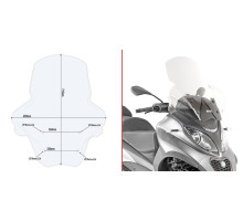 Givi MP3 350-500 Sport/Business Вітрове скло Прозоре 2018