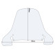 Givi скло прозора для HONDA Pantheon 125-150 (98-02) / Foresight 250 (97-08) / Peugeot SV 250 (02), 49.9x72.5 см, прозора