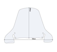 Givi скло прозора для HONDA Pantheon 125-150 (98-02) / Foresight 250 (97-08) / Peugeot SV 250 (02), 49.9x72.5 см, прозора