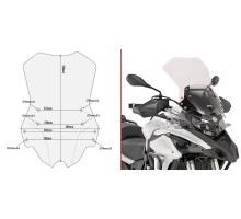 Givi TRK502 Вітрове скло Прозоре 52x38 см 2017-2020