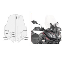 Givi скло прозора для Kawasaki Versys 1000 (2017-2018), 53x48 см